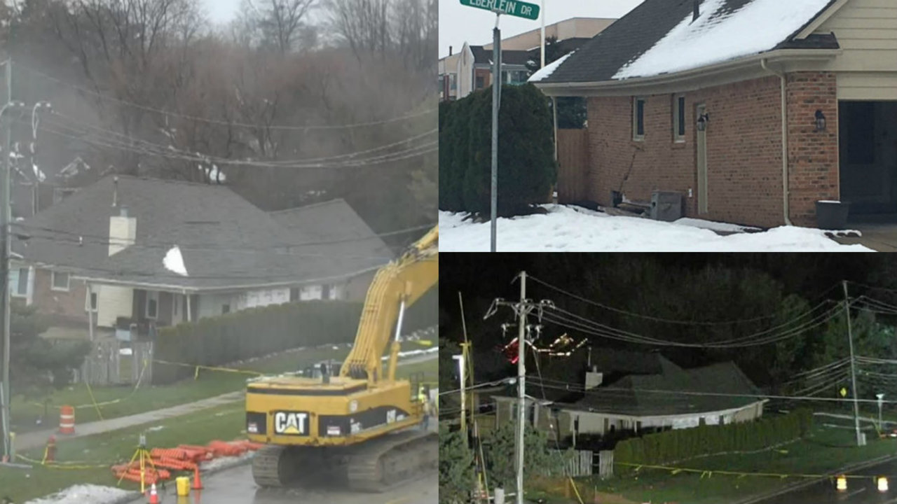 Fraser sinkhole Gas leak repaired